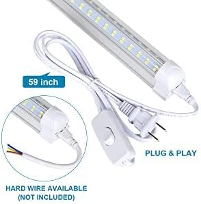 LED Shop Light Fixture, 60W 7500LM, 6000K Cold White, 4 Foot T8 Integrated LED - Image 6
