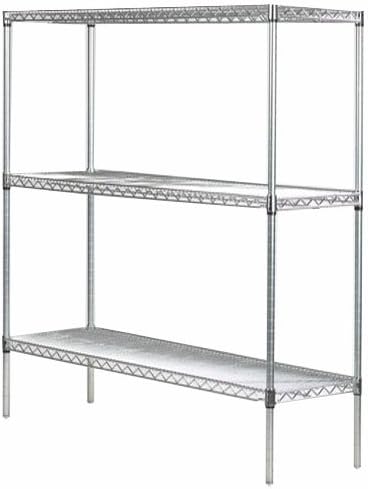 Omega 12" Deep x 72" Wide x 96" High 3 Tier Gray Starter Shelving Unit by OmegaProductsCorporation