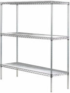 Omega 12" Deep x 72" Wide x 96" High 3 Tier Gray Starter Shelving Unit by OmegaProductsCorporation