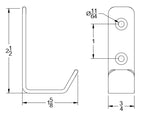 Wall Hooks Single Hook 4-Pack - Image 6