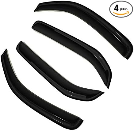 4pc Sun Rain Guards Window Visor Wind Deflector Compatible by GLDIFA
