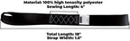 Soft Loop Tie Down Straps Black Breaking Strength 10, 000 LBS Heavy Duty 1.5 - Image 3