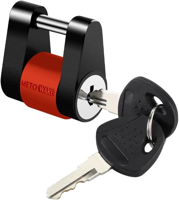 METOWARE Trailer Tongue Coupler Lock, 1/4" Dia by METOWARE