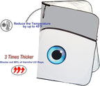 Gven Sunshade for Tesla Model Y Accessories 2025 Funny Eyes Windshield Sun - Image 4