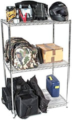 Omega 18" Deep x 72" Wide x 86" High 3 Tier Chrome Starter Shelving Unit - Image 3