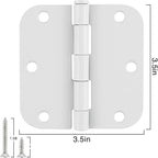3 Pack White Door Hinges 3.5" Interior Hardware - Image 4
