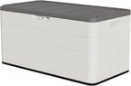 Premium Pro Edition 100 Gallon Lockable Resin Deck Box, Waterproof & by Home