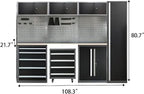 JZD Garage Storage Cabinet System Workshop, Tool Cabinets Combo - Image 2