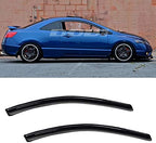 2pcs for 06-11 Civic 2Dr Coupe Sun Rain Guard Deflector Window Visors by Unknown