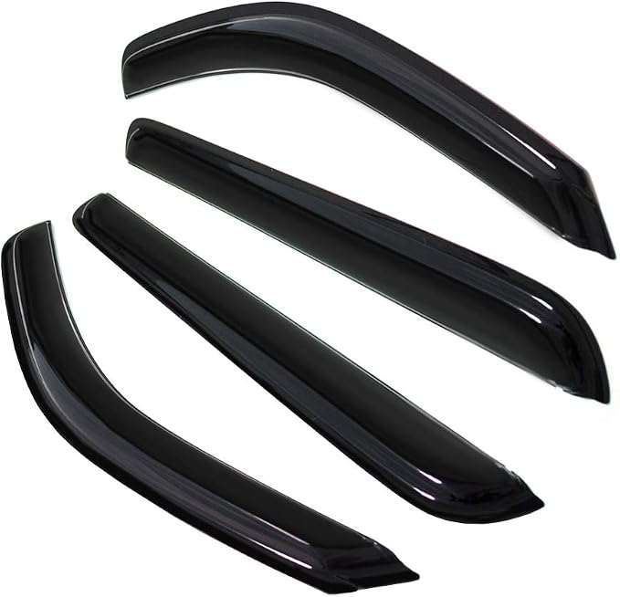 4pc Sun Rain Guards Window Visor Wind Deflector Compatible - Image 2