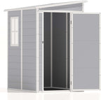 Patiowell 5x4 FT Outdoor Storage Shed, Resin Storage Shed - Image 8
