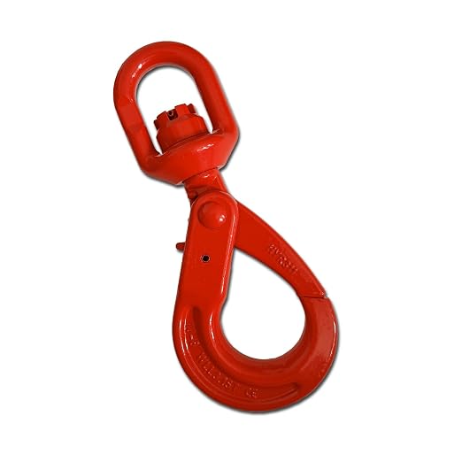 Swivel Self-Locking Hook 6944 lbs Grade 80 Swivel Self Locking Hook Heavy Duty by YANBORUI