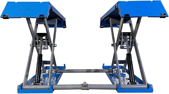 M&E 7700lbs Mid Rise Scissor Lift Pneumatic Release Auto Lift Car Lift 220V - Image 6