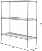 Omega 21" Deep x 54" Wide x 80" High 3 Tier Gray Starter Shelving Unit - Image 3