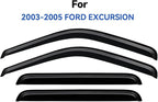Window Visors Rain Guards for 2000 2001 2002 2003 2004 2005 Ford Excursion - Image 2