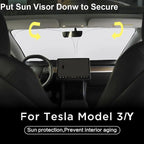 Gven Sunshade for Tesla Model Y Accessories 2025 Funny Eyes Windshield Sun - Image 6