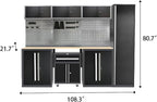 JZD Metal Workshop Cabinet System, Garage Organization Tools Storage, No Wall - Image 2