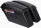 XFMT Matte Black Motorcycle Saddlebags Hard Saddle Bags W/Chrome Conversion - Image 4