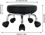 Modern Roller Seat PU Leather Low Round Rolling Stool 360 Swivel Small Stool - Image 3