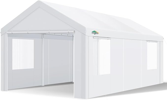 COBIZI Carport Canopy 12x20 Heavy Duty Portable Garage - Image 8