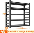 Garage Shelving, Adjustable 5-Tier Storage Shelves, Double-Thickened Columns - Image 3