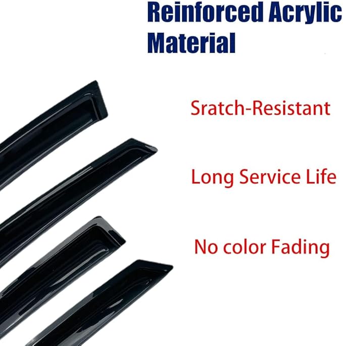 Sunproof Waterproof Side Window Wind Deflector, Window Visor fit - Image 6