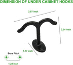 10 Pcs Zinc Alloy Ceiling Double Hook Cabinet Wardrobe Coat Towel Hat Hook - Image 2