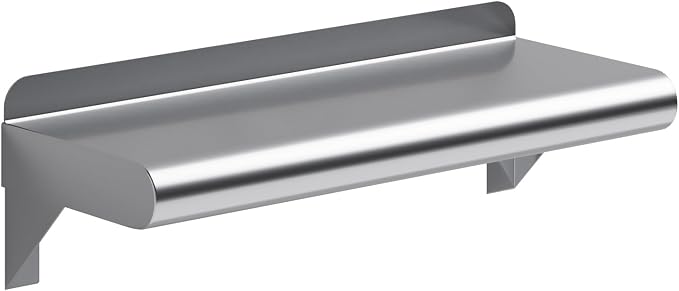 AmGood 6" X 16" Stainless Steel Wall Shelf | Metal Shelving | Garage, Utility by AmGood