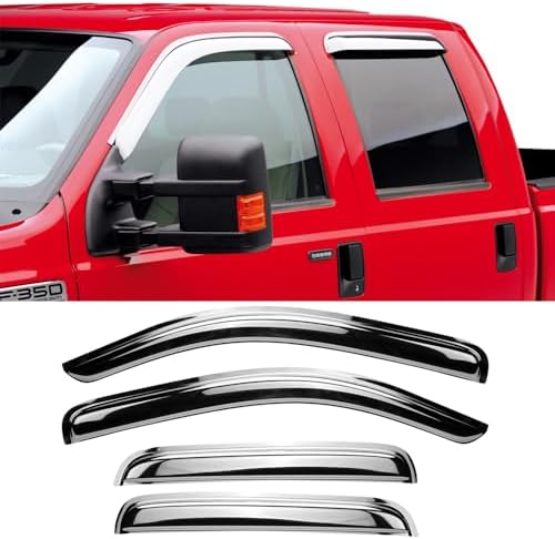 Chrome Side Window Visors Vent Deflector by STARTSHIP