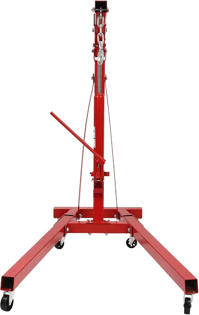 2 Ton Folding Engine Hoist Heavy Duty Carbon Steel Hydraulic Shop Engine Crane - Image 4