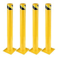Safety Bollard, 4 Packs 48 Inch Metal Safety Bollard Post by TROPOW
