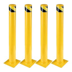 Safety Bollard, 4 Packs 48 Inch Metal Safety Bollard Post by TROPOW