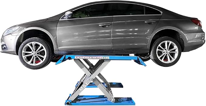 M&E 7700lbs Mid Rise Scissor Lift Pneumatic Release Auto Lift Car Lift 220V - Image 4