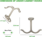 10 Pcs Zinc Alloy Ceiling Double Hook Cabinet Wardrobe Coat Towel Hat Hook - Image 2