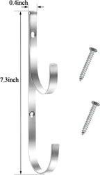 6 Pieces Pool Pole Hook Hanger Swimming Metal Brackets Pool Hook - Image 3