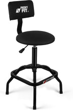 Shop Stool with Backrest, Mechanic Garage Stool by FreekyFit