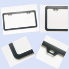 License Plate Frames, 2 Packs Front Rear Car Tags, Aluminum Alloy License Plate - Image 4