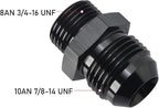 10AN Male Flare to 8AN ORB O-ring Boss Fuel Pump Rail Adapter Fitting Aluminum - Image 2