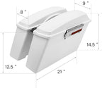 XFMT White Hard Saddlebags Saddle Bags Trunk W/Chrome Conversion Brackets - Image 4