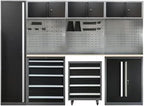 JZD Metal Garage Storage System, Lockable Tool Cabinet Workbench by JZD