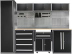 JZD Garage Storage Cabinet System, Lockable Tool Workbench Set by JZD