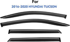 Window Visors Rain Guards for 2016 2017 2018 2019 2020 2021 Hyundai Tucson - Image 2