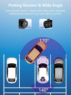 Dash Cam Front and Rear, 2.5K+1080P Dual Dash Camera - Image 5