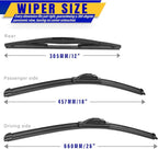 3 wipers Replacement for 2017-2023 Acura RDX Nissan Murano Infiniti QX50 - Image 2