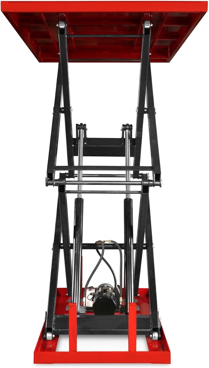 2200 lbs Capacity Stationary Powered Hydraulic Double Scissor Lift Table - Image 7