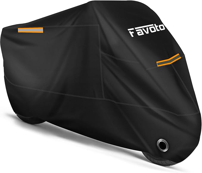 Favoto Motorcycle Cover Waterproof All Weather Universal Fits up to 108 inches by Favoto