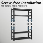 Metal Storage Rack Tier Height Free Adjustable Garage Tool Rack Load Capacity - Image 4