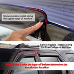 4pcs Outside Mount Style Sun Rain Guard Durable Side Window Wind Deflectors - Image 8