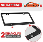 Flowers License Plate Frame Car Universal Stainless Steel Accessories - Image 4