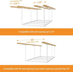 4x8ft Overhead Garage Storage Rack Wooden Decking Not Included, Heavy Duty - Image 6